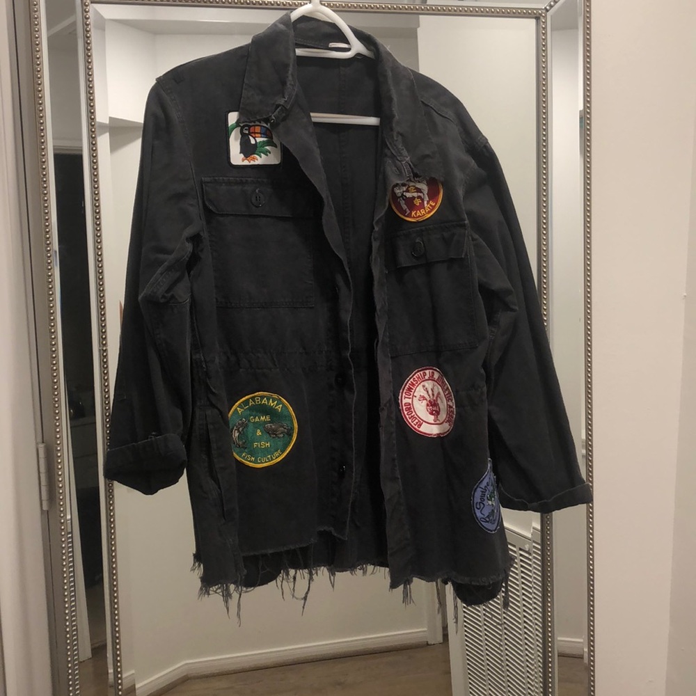 Women’s denim coat w/ patches
